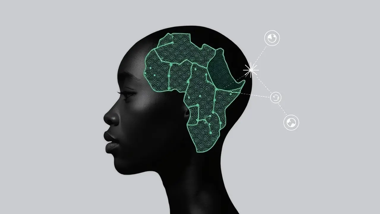 What is AI in Kenya. minimalist style. Kenyans using AI for education, agriculture, climate